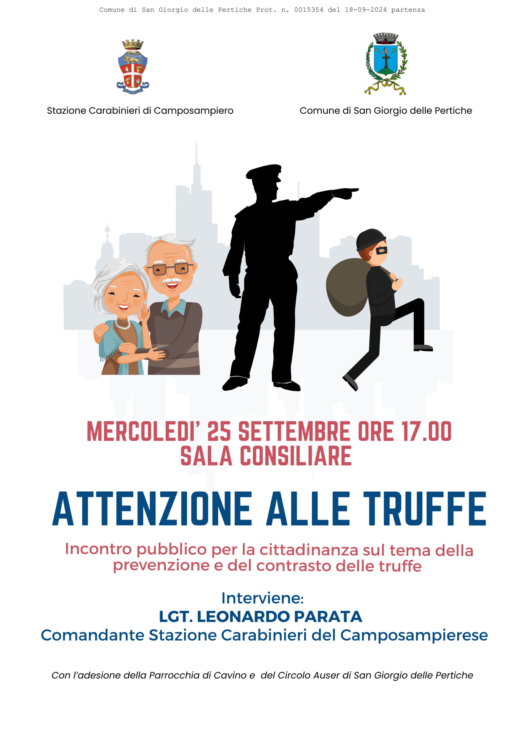 locandina attenzione alle truffe